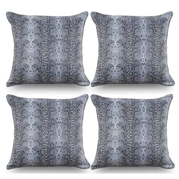 Set of 4 Grey Throw Pillow Covers 18x18 Gray Ombre Geometric Decorative - Picture 1 of 6